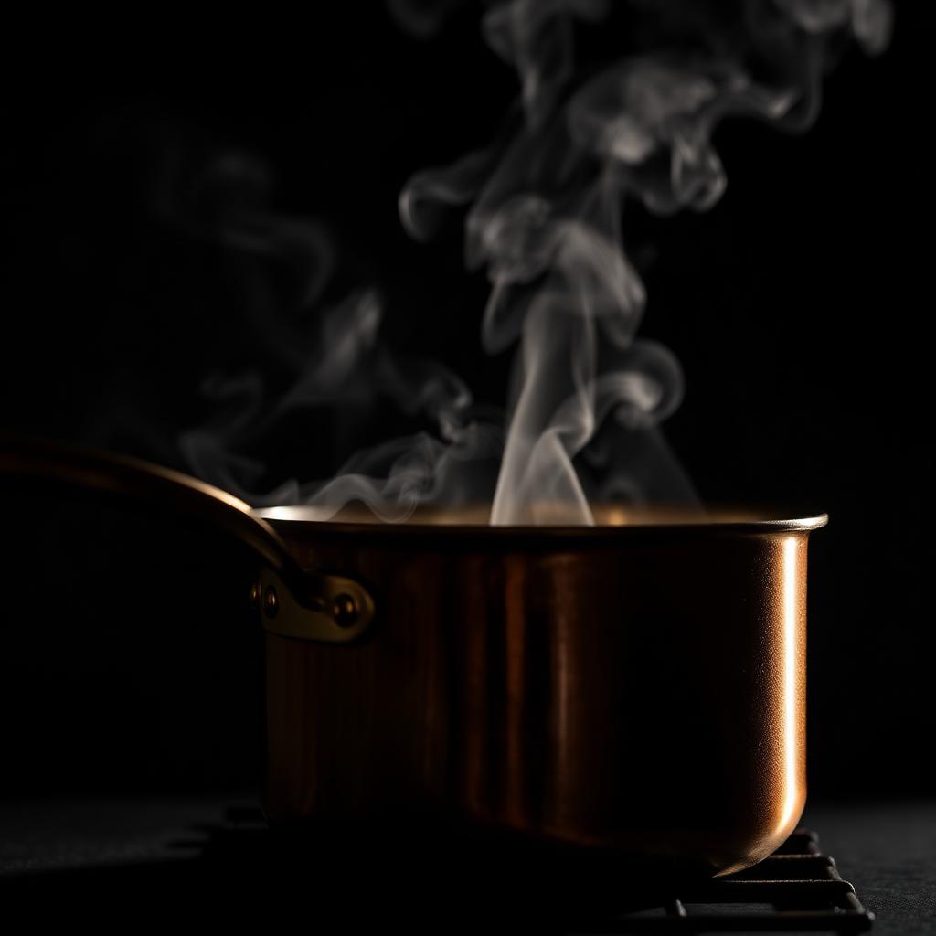 Steaming pan on an induction hob